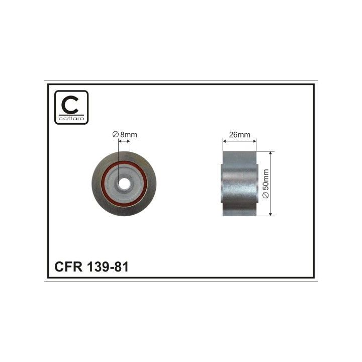 Kreipiantysis skriemulys, V formos rumbuotas diržas CAFFARO 139-81