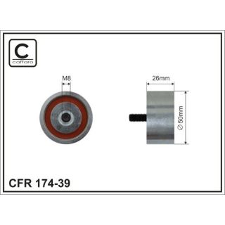 Kreipiantysis skriemulys, V formos rumbuotas diržas CAFFARO 174-39
