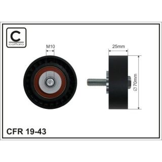 Kreipiantysis skriemulys, V formos rumbuotas diržas CAFFARO 19-43