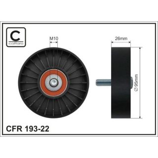 Kreipiantysis skriemulys, V formos rumbuotas diržas CAFFARO 193-22