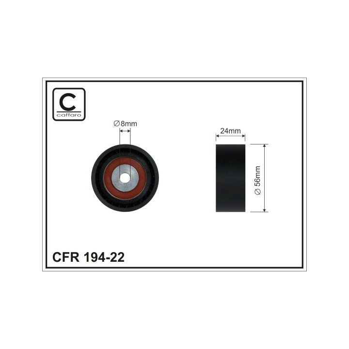 Kreipiantysis skriemulys, V formos rumbuotas diržas CAFFARO 194-22