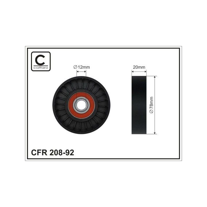 Kreipiantysis skriemulys, V formos rumbuotas diržas CAFFARO 208-92