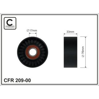 Kreipiantysis skriemulys, V formos rumbuotas diržas CAFFARO 209-00