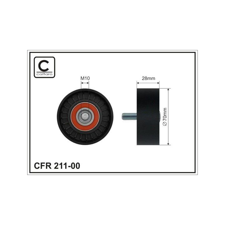 Kreipiantysis skriemulys, V formos rumbuotas diržas CAFFARO 211-00
