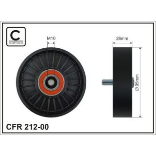 Kreipiantysis skriemulys, V formos rumbuotas diržas CAFFARO 212-00