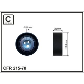 Kreipiantysis skriemulys, V formos rumbuotas diržas CAFFARO 215-70