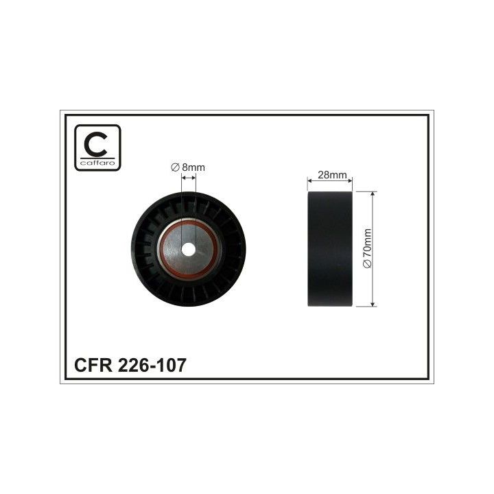 Kreipiantysis skriemulys, V formos rumbuotas diržas CAFFARO 226-107