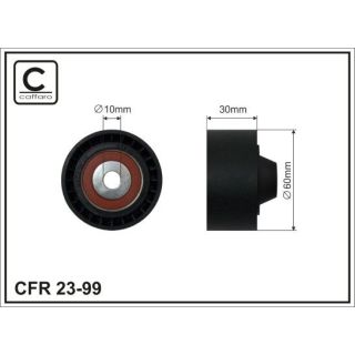 Kreipiantysis skriemulys, V formos rumbuotas diržas CAFFARO 23-99