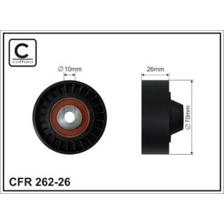 Kreipiantysis skriemulys, V formos rumbuotas diržas CAFFARO 262-26