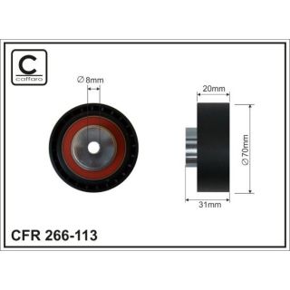 Kreipiantysis skriemulys, V formos rumbuotas diržas CAFFARO 266-113