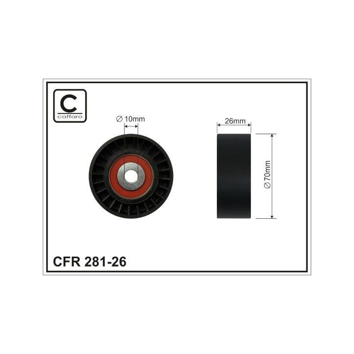 Kreipiantysis skriemulys, V formos rumbuotas diržas CAFFARO 281-26