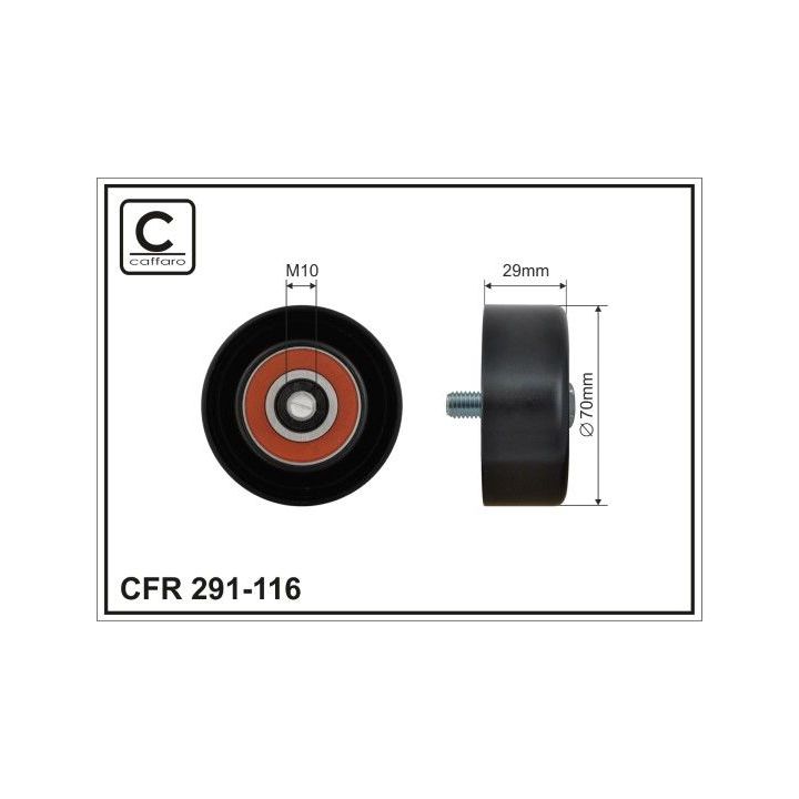 Kreipiantysis skriemulys, V formos rumbuotas diržas CAFFARO 291-116