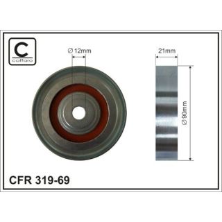 Kreipiantysis skriemulys, V formos rumbuotas diržas CAFFARO 319-69