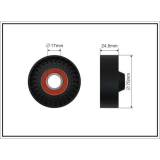 Kreipiantysis skriemulys, V formos rumbuotas diržas CAFFARO 341-00