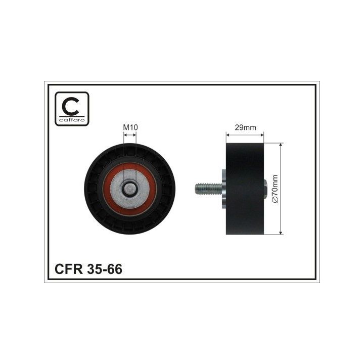 Kreipiantysis skriemulys, V formos rumbuotas diržas CAFFARO 35-66