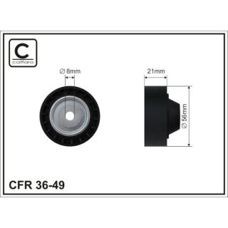 Kreipiantysis skriemulys, V formos rumbuotas diržas CAFFARO 36-49