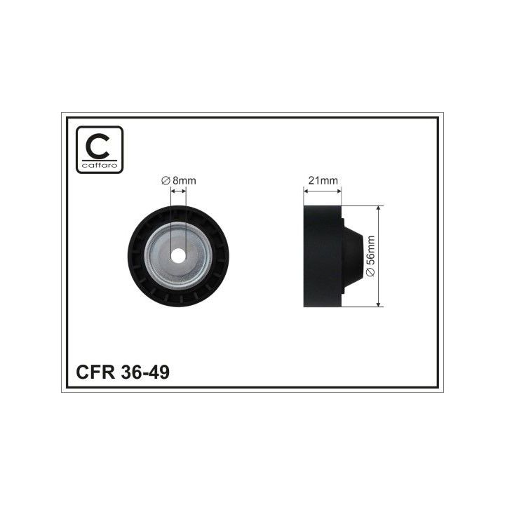 Kreipiantysis skriemulys, V formos rumbuotas diržas CAFFARO 36-49