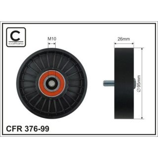 Kreipiantysis skriemulys, V formos rumbuotas diržas CAFFARO 376-99