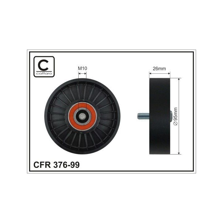 Kreipiantysis skriemulys, V formos rumbuotas diržas CAFFARO 376-99