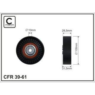 Kreipiantysis skriemulys, V formos rumbuotas diržas CAFFARO 39-61