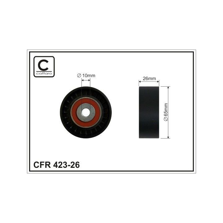 Kreipiantysis skriemulys, V formos rumbuotas diržas CAFFARO 423-26