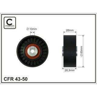 Kreipiantysis skriemulys, V formos rumbuotas diržas CAFFARO 43-50
