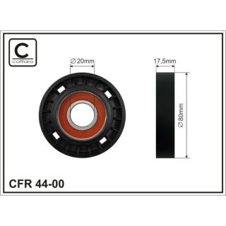 Kreipiantysis skriemulys, V formos rumbuotas diržas CAFFARO 44-00