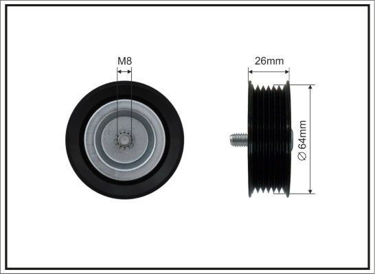 Kreipiantysis skriemulys, V formos rumbuotas diržas CAFFARO 443-22