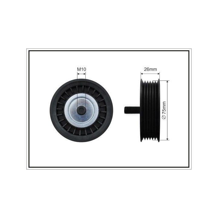 Kreipiantysis skriemulys, V formos rumbuotas diržas CAFFARO 500080