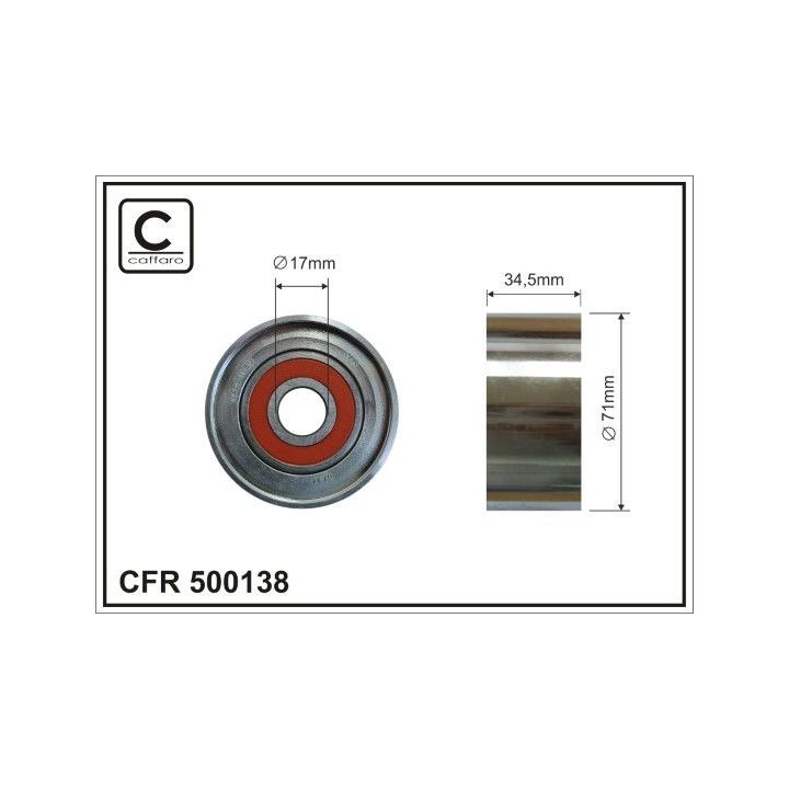 Kreipiantysis skriemulys, V formos rumbuotas diržas CAFFARO 500138
