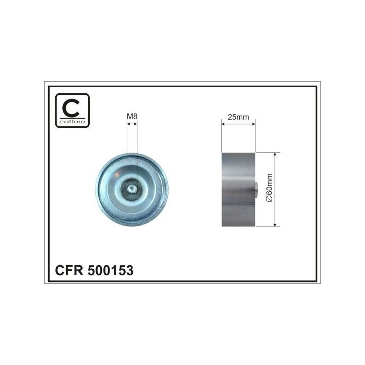 Kreipiantysis skriemulys, V formos rumbuotas diržas CAFFARO 500153