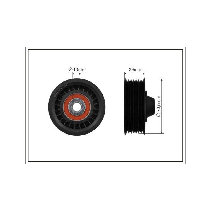 Kreipiantysis skriemulys, V formos rumbuotas diržas CAFFARO 500250