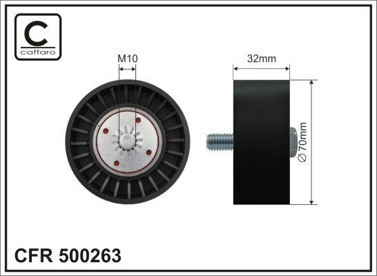 Kreipiantysis skriemulys, V formos rumbuotas diržas CAFFARO 500263