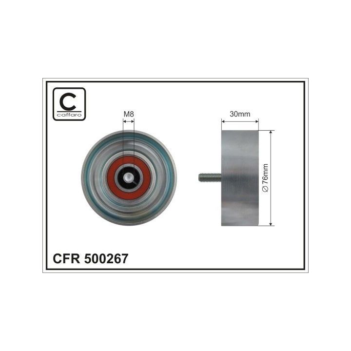 Kreipiantysis skriemulys, V formos rumbuotas diržas CAFFARO 500267