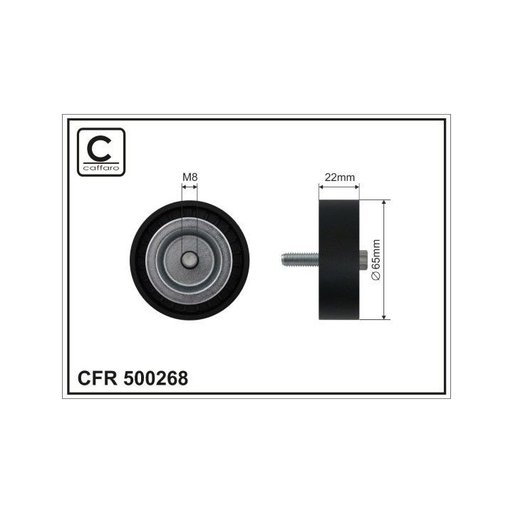 Kreipiantysis skriemulys, V formos rumbuotas diržas CAFFARO 500268