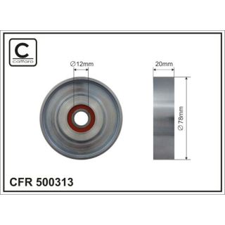 Kreipiantysis skriemulys, V formos rumbuotas diržas CAFFARO 500313