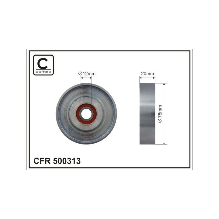 Kreipiantysis skriemulys, V formos rumbuotas diržas CAFFARO 500313