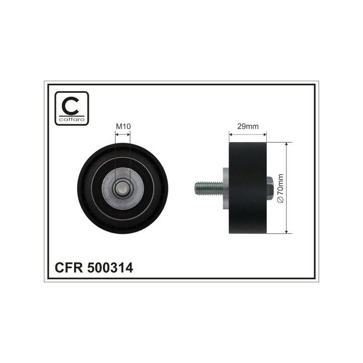 Kreipiantysis skriemulys, V formos rumbuotas diržas CAFFARO 500314