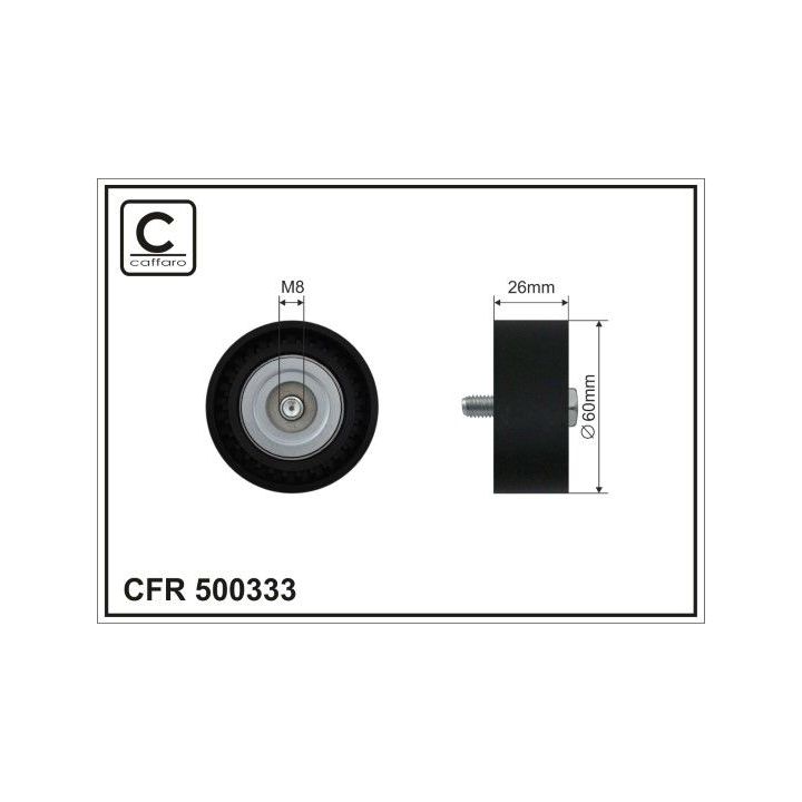 Kreipiantysis skriemulys, V formos rumbuotas diržas CAFFARO 500333