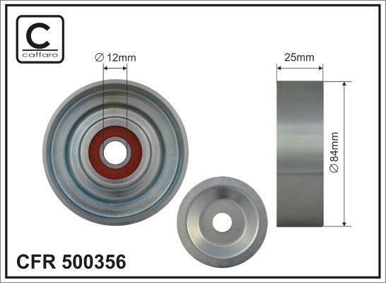 Kreipiantysis skriemulys, V formos rumbuotas diržas CAFFARO 500356