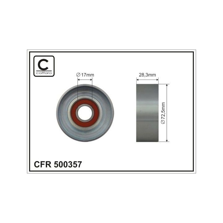 Kreipiantysis skriemulys, V formos rumbuotas diržas CAFFARO 500357