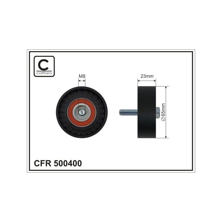 Kreipiantysis skriemulys, V formos rumbuotas diržas CAFFARO 500400