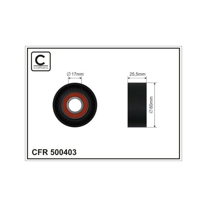 Kreipiantysis skriemulys, V formos rumbuotas diržas CAFFARO 500403
