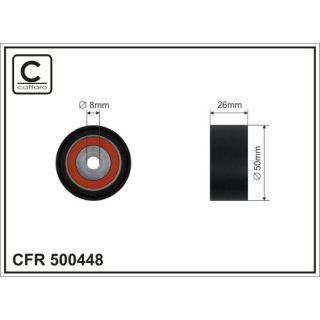 Kreipiantysis skriemulys, V formos rumbuotas diržas CAFFARO 500448