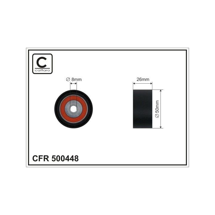 Kreipiantysis skriemulys, V formos rumbuotas diržas CAFFARO 500448
