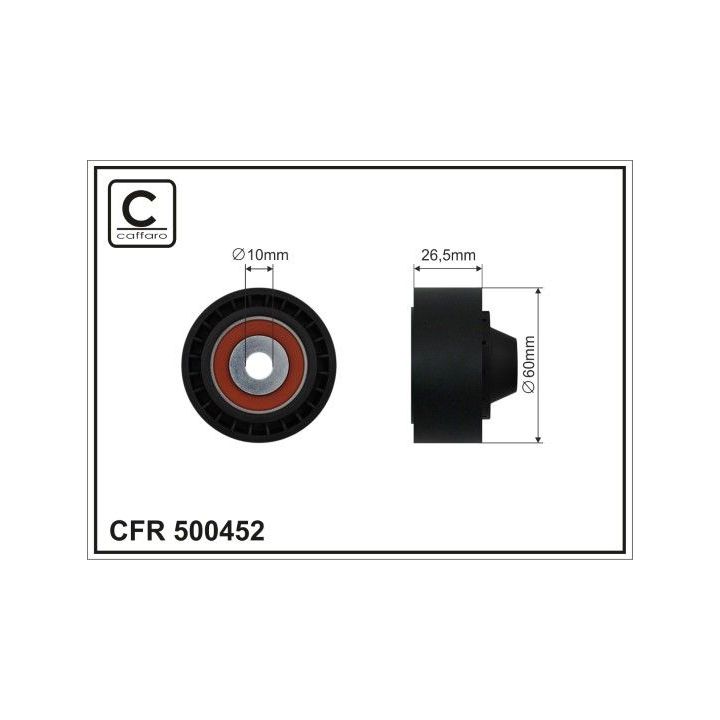 Kreipiantysis skriemulys, V formos rumbuotas diržas CAFFARO 500452