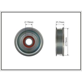 Kreipiantysis skriemulys, V formos rumbuotas diržas CAFFARO 500458