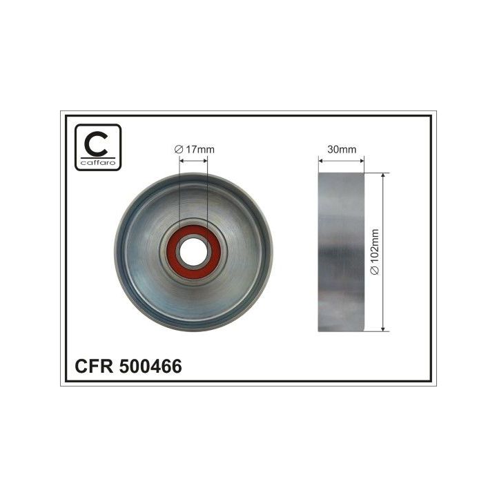 Kreipiantysis skriemulys, V formos rumbuotas diržas CAFFARO 500466