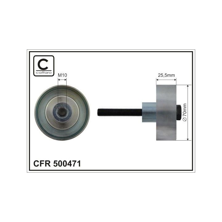 Kreipiantysis skriemulys, V formos rumbuotas diržas CAFFARO 500471