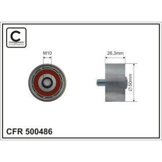 Kreipiantysis skriemulys, V formos rumbuotas diržas CAFFARO 500486